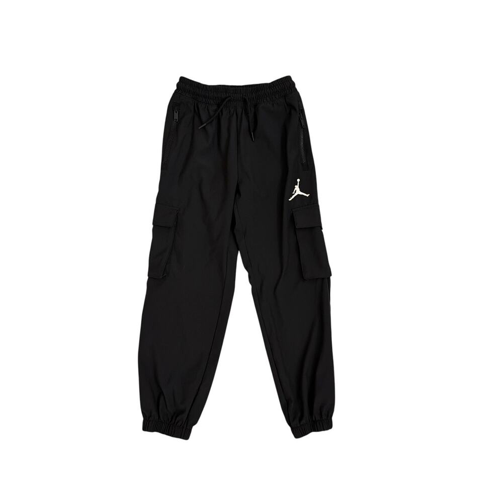 Nike Air Jordan Double Cargo Black Drawstring Jogger Athletic Pants Medium 10/12